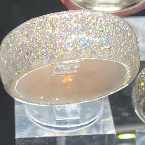 Custom Diamond-dust rings! I can make them different sizes and widths. - Picture 1 of 7